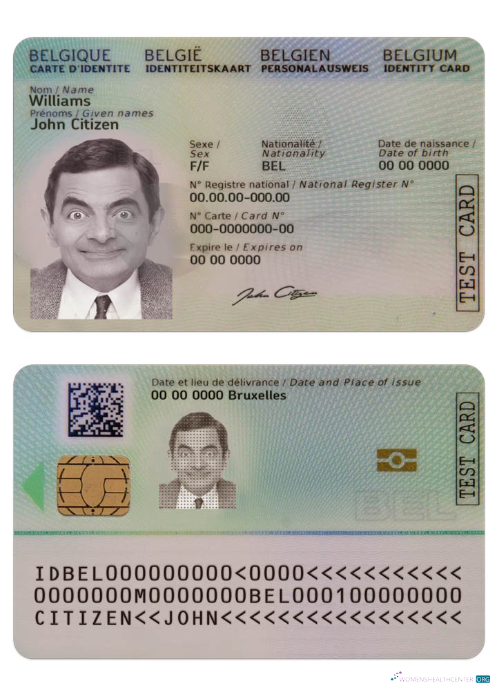 Download Belgium ID 2020   present Photoshop template